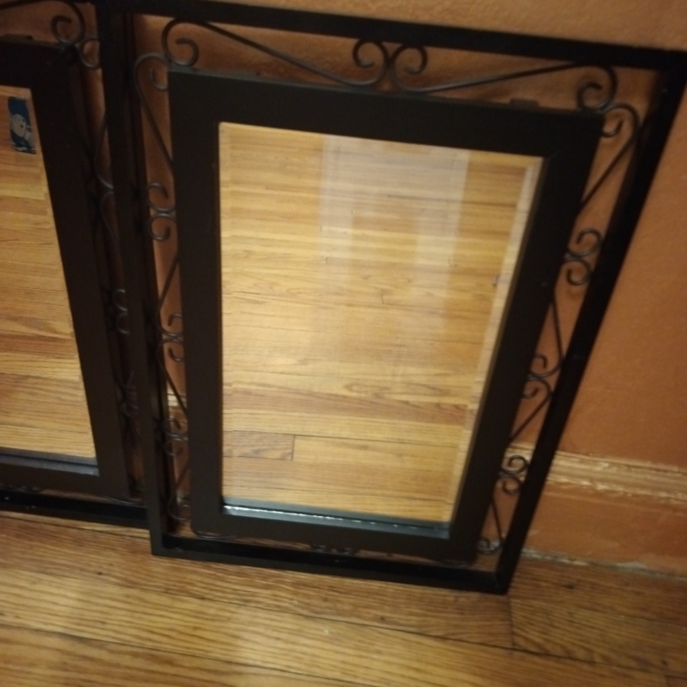 Vintage Cast iron Wall Mirrors art Deco Vanity